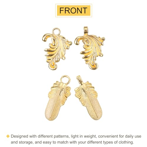 Image of uxcell Vintage Sweater Clips, Cape Cloak Clasp Retro Cardigan Clips Shawl Collar Clasp Dress Shirt Brooch Clip