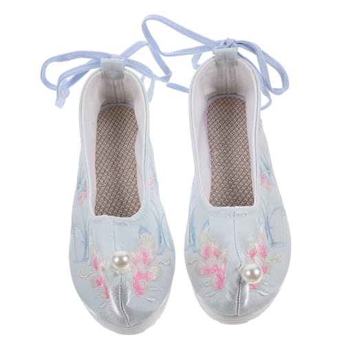 Chaussures en tissu brodé sandales plates et costume chaussures pour femmes