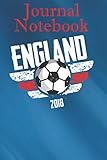  Composition, Journal Notebook: England Soccer Jersey 2018 Team Russia Football Fan 6\'\' x 9\'\',100 lined Pages, Soft Cover, Matte Finish; perfect for creative writing, doodling, and more!