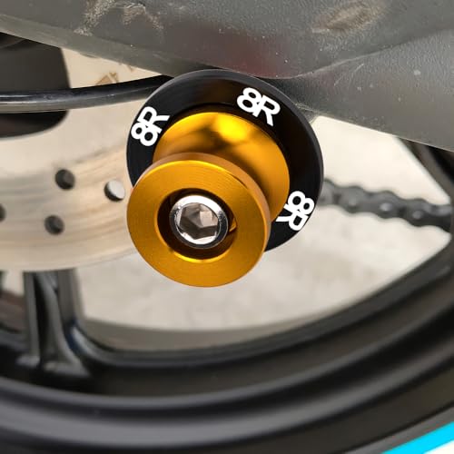 MotHeartCNC M8 Paddock-Ständer Bobbins für GSX-8R 2023-2024 Motorrad Bobbins Spulen für den Paddock-Ständer m8 Motorrad Bobbins gsx-8r Zubehör (Gold)