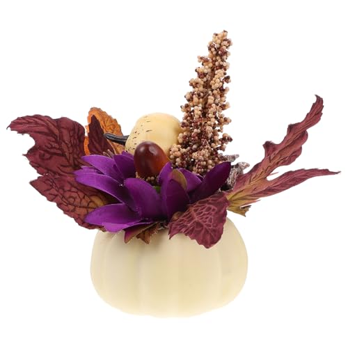 ZUNOXAZ Zucca Ornamentale da Tavolo per Halloween Decorazione Autunnale Brillante Accessorio Fotografico Creativo per Festa e Decorazione Casa