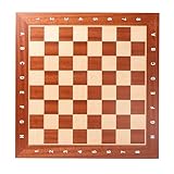GSE Games & Sports Expert Professional Tournament Chess Board Only, Sapele & Maple Inlaid Chessboard, Portable Chess Board for Beginners, Kids, Adults (Large: 19