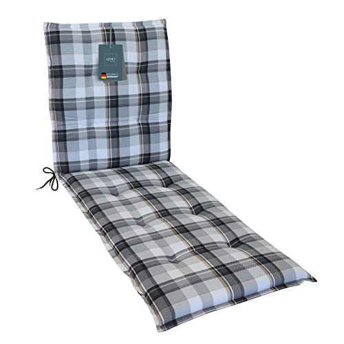 LILENO HOME Sonnenliege Auflage als [1er Set - Rollliege] in Karo Grau...