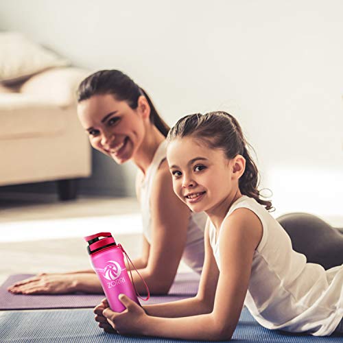 Zorri Sports Water Bottle 1L, Leak Proof & Bpa Free Tritan Eco Friendly Lightweight Portable Gym Bottles With Filter For Kids, Camping, Cycling, Hiking, Yoga, Running, Flip Top Lid #TOP6