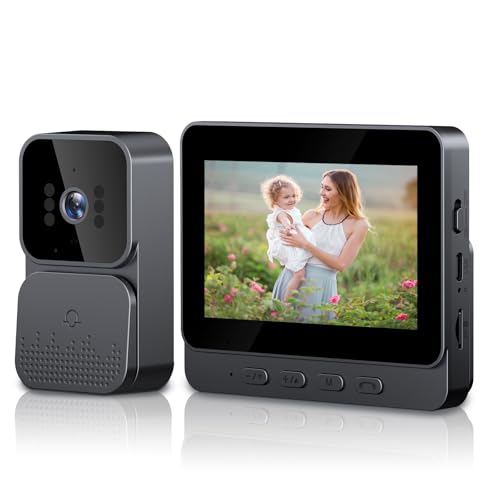 KEPEAK Doorbell Camera Wireless, Video Door Bell Camera with Monitor, 2-Way Talk, No WiFi and No APP Required for Home or Apartment Security