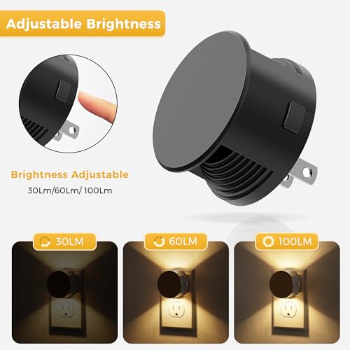 Image of L LOHAS LED Night Lights Plug into Wall,[2-Pack] Plug in Night Light with | Dusk to Dawn Sensor,Brightness Adjustable,3000K Warm White,Dimmable Nightlight for Adults Hallway Bathroom