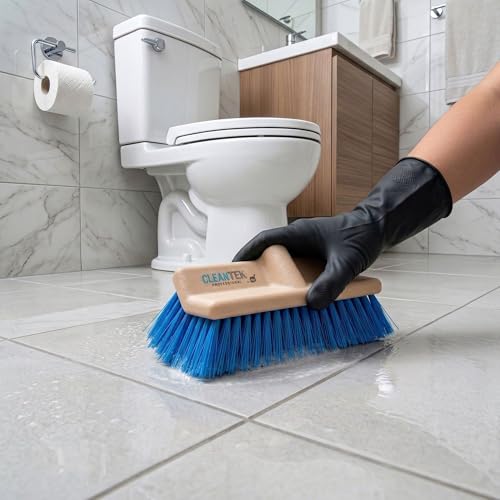 Image of Restaurantware-Brush Head ONLY: Clean Tek Professional 9.5 Inch Bi-Level Brush Head, 1 Stiff Bristle Deck Cleaning Tool - Handle Sold Separately, Heavy-Duty, Wood Scrubber, for Cleaning Deck Stain