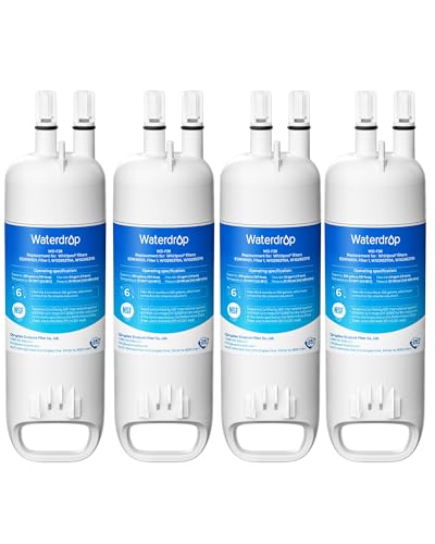 Image of Waterdrop EDR1RXD1 Replacement for Everydrop Filter 1, W10295370A, EDR1RXD1B, P8RFWB2L, P4RFWB, WD-F38, 46-9081, 46-9930 Refrigerator Water Filter, 4 Pack