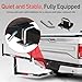 JY PERFORMANCE Truck Bed Extender Hitch Mount, Foldable Pickup Truck Bed Extender for Kayak Canoe Ladder Lumber Rack Long Pipes, w/Flag, Reflective Tape, 375lbs Capacity