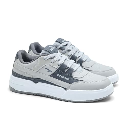 ASIAN Unicorn-13 Men’s Sneakers | Stylish & Durable Casual Shoes for Boys | Comfortable Memory Foam Shoes with Premium Upper & Anti-Slip Grip, Travel & Walk (LGRYDGRY) -UK 9