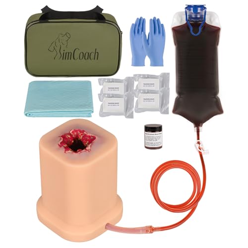 Image of SimCoach Wound Packing Trainer Kit, Stop the Bleeding Training Kit for Hemorrhage Control, Wound Dressing Trainer for Hemostasis Training (for Education Training Use Only)