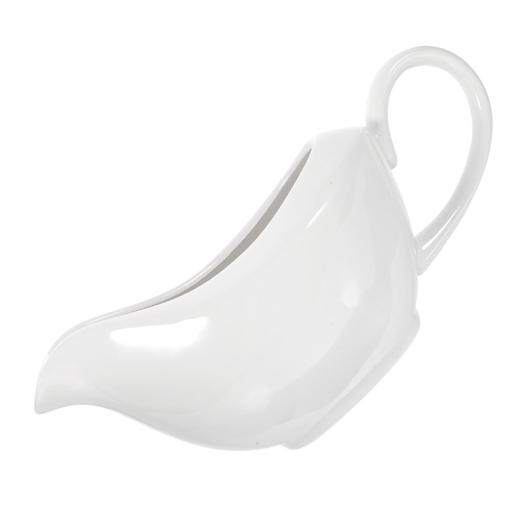 Cabilock Ceramic Sauce Pitcher with Handle Gravy Boat for Sauces Condiments and Dressings for Home Restaurants and Catering Unique Grip Design for Easy Use