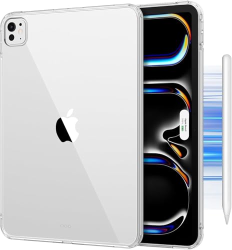 Image of M.G.R.J iPad Pro 11 inch M4 Case, Soft TPU Transparent Back Case Cover for Apple iPad Pro 11 inch M4 (2024)
