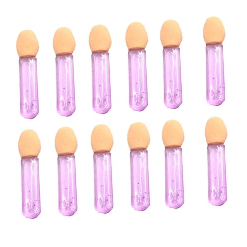 VICASKY 100pcs Latex Cotton Makeup Brushes for Women Eye Shadow Brush Set Smooth Surface Portable for Travel Daily Use