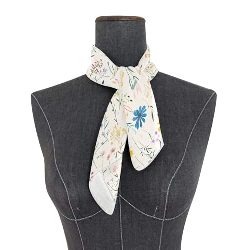Square Scarf Simple Wildflowers Silk Feeling Bandanas Head Scarfs Hair Wraping Neckerchief for Women 23.6 Inch3