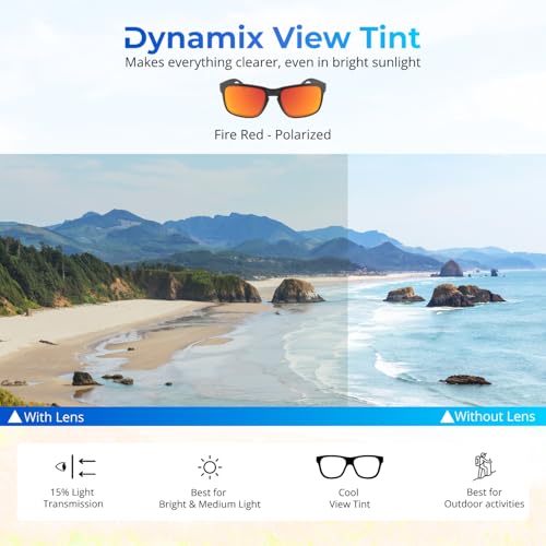 Image of Dynamix Polarized Replacement Lenses for Oakley Half Jacket 2.0 XL | Easy To Install | Fit Perfectly | Fire Red + Ice Blue