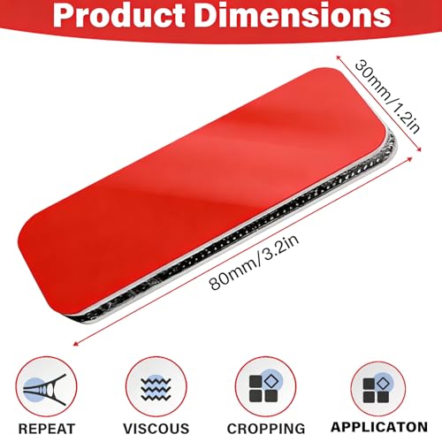 Image of 10Pcs Hook and Loop Double Sided Tape,Large Picture Hanging Strips Heavy Duty, Command Poster Strips, Self Sticky Adhesive Fasteners for Window Fixing, Mosquito Net, Carpets and DIY