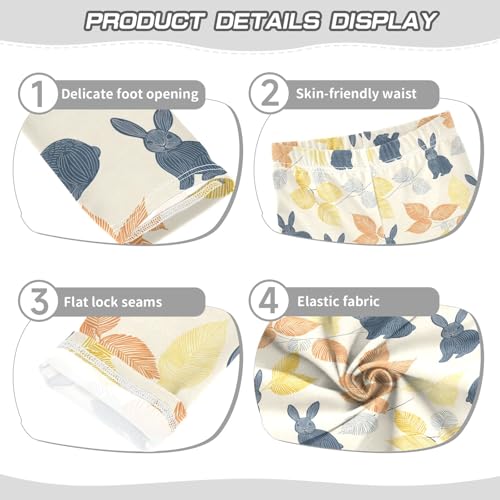 senya Girls Printed Leggings Yoga Pants Animal Leaves Pattern for Kids in 4t to 10 Years, 4T3