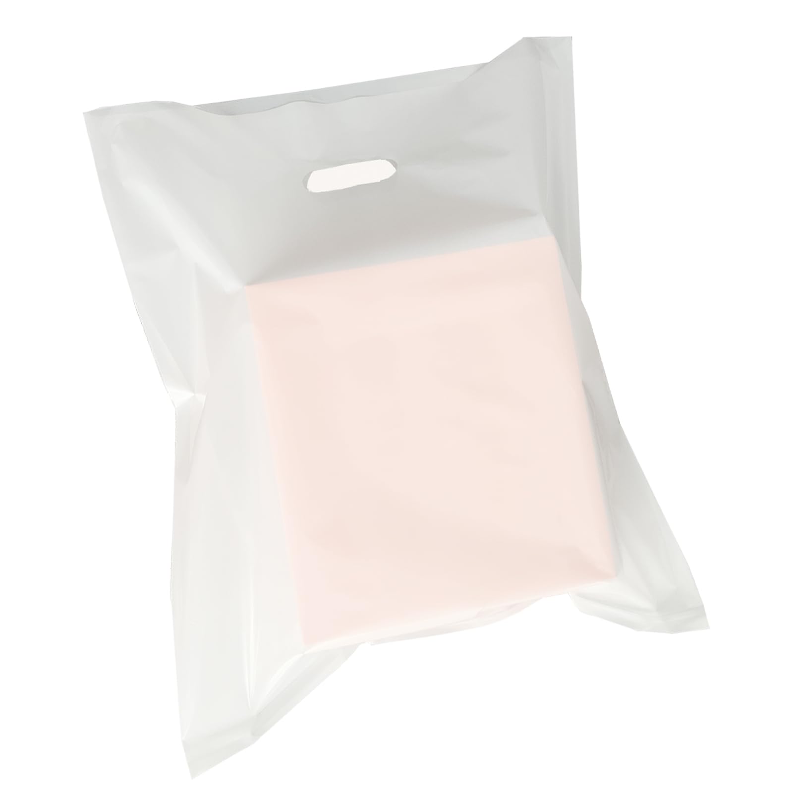 50 Pack 26" x 26"x 3 Mil Thick Extra Large White Merchandise Shopping Bags Bags with Die Cut Handles-White Glossy Plastic Bag Perfect for Shopping,