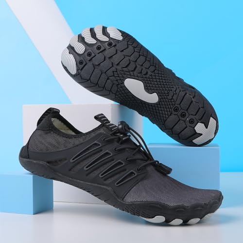 Image of Hike Barefoot Shoes Womens Men,Unisex Barefoot Water Shoes Breathable, Anti-Slip Hiking Footwear for Athletic Wide Toe Shoe Footwear for Hiking, Walking, Running, Yoga, and Water Sports