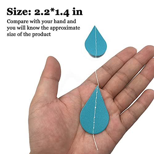 Yzurbu 12 Strings Raindrop Garland, Paper Hanging Rain Drops Decor Pieces For Baby Shower, Cloud, Party And Centerpieces Decoration #TOP2