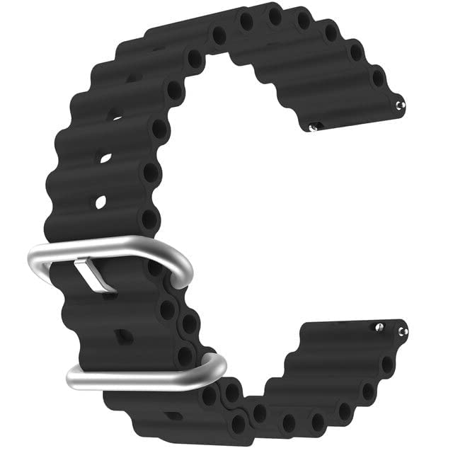 A3sprime Soft Silicone Universal Watch Strap Suitable for all 22mm Lugs Width Smartwatch - Set of 1 Pairs (Black) (B0C72QR629) Amazon Price History, Amazon Price Tracker