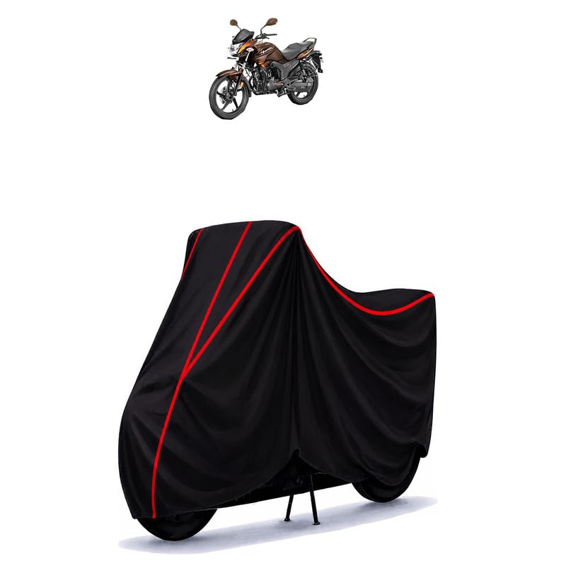 Image of Hero Hunk BS6 Water Resistant Bike Cover for All Motorcycles & Rain | Heavy Duty Taffeta Fabric | UV Protection, Dustproof, Scratchproof | All Weather Two Wheeler Body Cover with Elastic Bottom