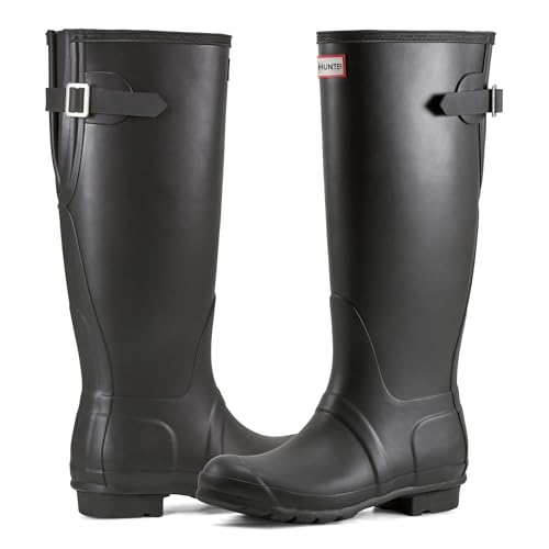 靴 HUNTER ORIGINAL BACK ADJUST (BLK) Buy Hunter Back Adjustable Black 5 at Amazon.in