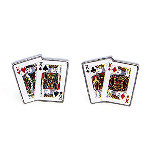 Mancuernillas MRCUFF Kings Four Poker en caja de regalo miniatura 2