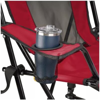 Generic Outdoor Rocker Camping Chair - Red/Black