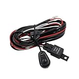 KKLM 作業灯用配線キット 汎用スイッチ LEDグリル取付用 DC12V リレーハーネス On/Offスイッチ コントロールボックス 12V/40A 表示LED搭載 ワイヤーハーネス 2灯用