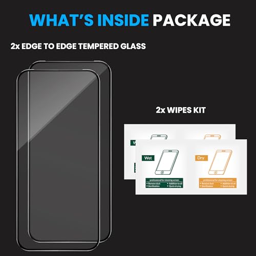 Image of FIRST MART Military-Grade Gorilla Tempered Glass Compatible For Google Pixel 9 and Google Pixel 9 Pro (6.3 Inch) With Easy Installation Kit | Edge To Edge Coverage | Black, Pack of 2