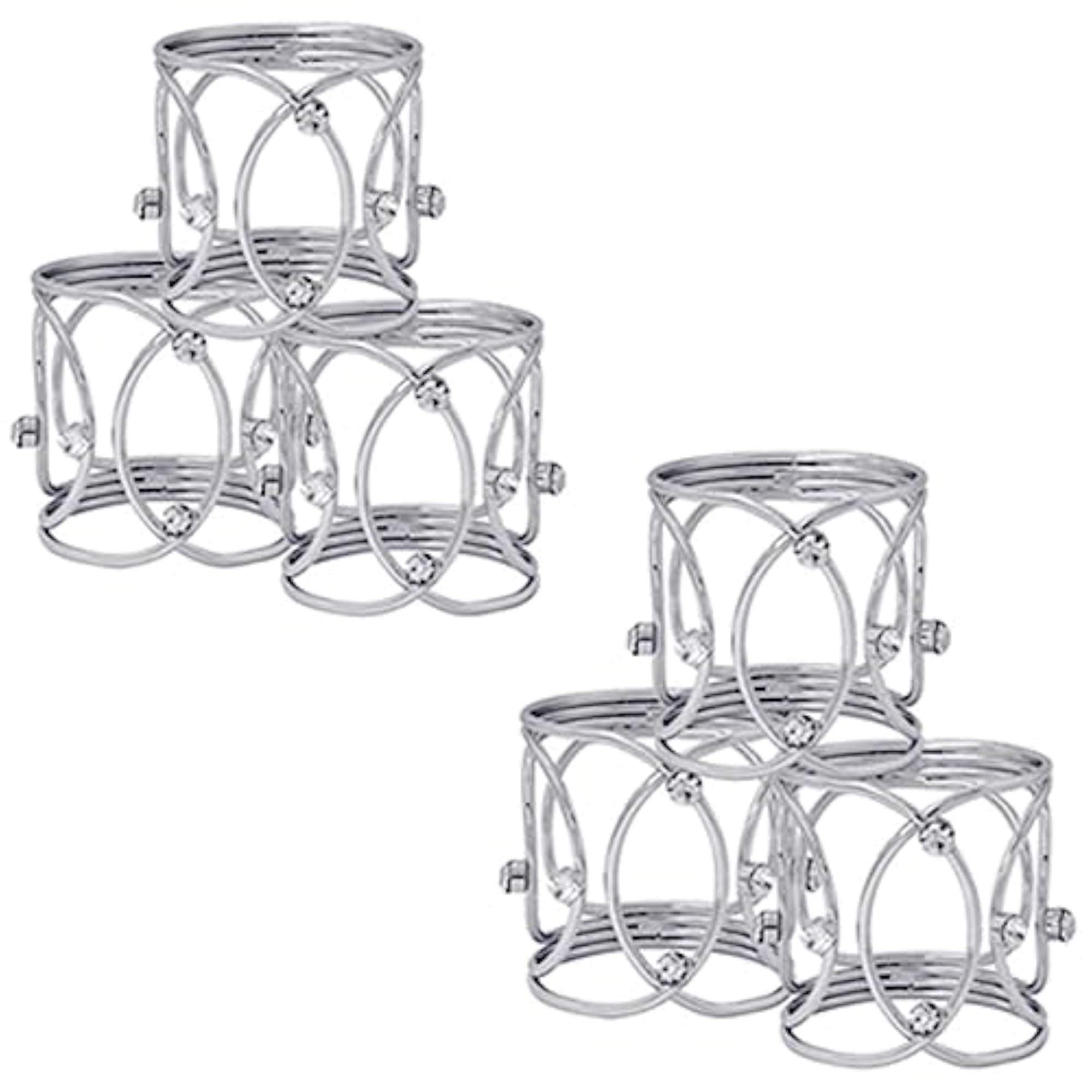 3 Pieces Silvery Holiday Napkin Holders for Occasions