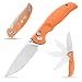 Eafengrow EF3 Outdoor Pocket Knife Folding Hunting Knife with D2 Blade G10 Handle Ball Bearing Tactical Survival Hunting EDC Knifes (Orange)