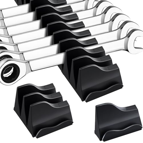 42-tool magnetic wrench organizer customizable wrench organizer set for tool box wrench holder for tool drawer storage black 42 pcs