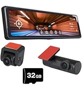 MAXWIN(マックスウィン) ドライブレコーダー ミラー型 ミラー 11.26インチ 60fps Full HD録画 HDR LED信号機 対応 車内リアカメラ MDR-G014B