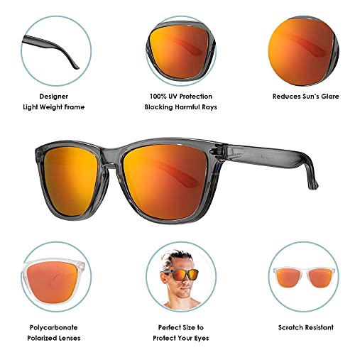 Image of Woosh Polarized Lightweight Sunglasses for Men and Women -Unisex Sunnies for Fishing Beach Running Sports and Outdoors