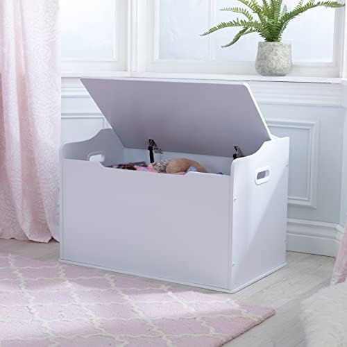 KidKraft 14951 Austin Toy Box Wooden Storage Chest with Top for Kids, Children's Bedroom Furniture, White