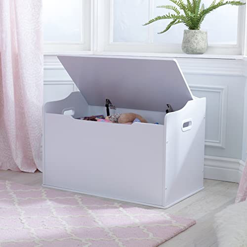 Kidkraft Austin Wooden Toy Box/Bench With Safety Hinged Lid, White, Gift For Ages 3+ #TOP5
