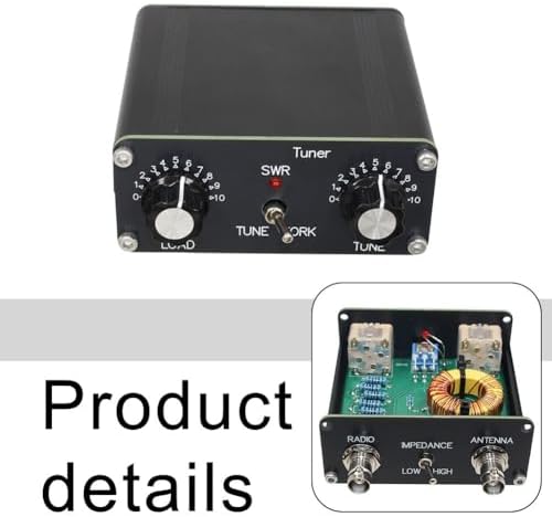 YobiLife Manual QRP Antenna Tuner 3-28 MHz 5 W for Z-Match, Compact Metal Housing with BNC Connector for HAM Radio Outdoor Operation - 2