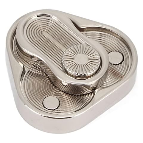 SPYMINNPOO Fidget Spinners - Metal Push Slider Toy Cover