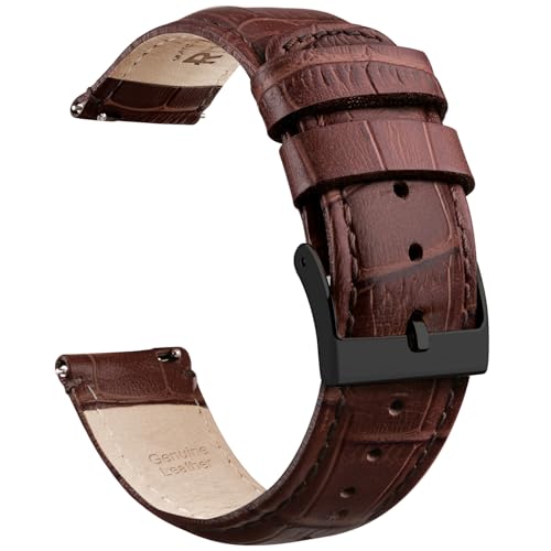 Image of Ritche Christmas Gift Quick Release Leather Watch Bands Genuine Leather Watch Strap for Samsung Galaxy Watch 6 Band Classic 43mm 47mm 40mm 44mm 18mm, 20mm or 22mm for Men and Women, White Elephant Gifts, Stocking Stuffers for Men