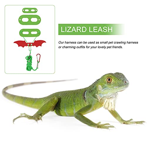 Balacoo Lagarto Dragão Barbudo Conjunto Arnês Ajustável Harness Leash Harness Leash Andando Asa de M