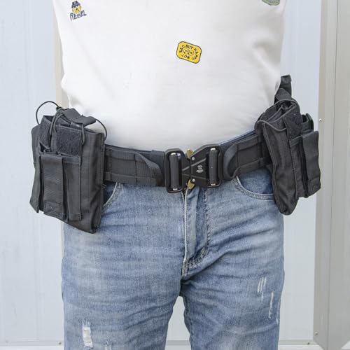 ZGJINLONG Tactical Battle Molle Duty belt - Quick Release 2\" Gun Utility Law Enforcement Rigger war Combat shooting range Belt