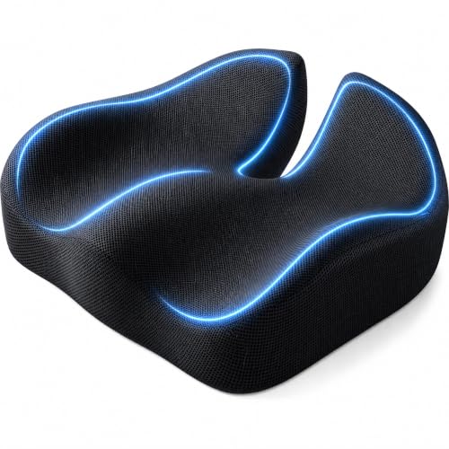 Seat Cushion, XL Large Memory Foam Cushion for /Office Chair/Car/Wheelchair