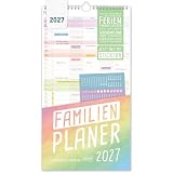 Häfft Familienplaner 2027 mit 5 Spalten - Wandkalender 