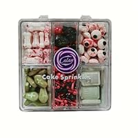 Essbare Süßigkeiten Kuchen Dekoration 90G Grabstein Schädel Hundeknochen Kreuz Blutige Augen Dekorationszucker Geburtstag Halloween Thanksgiving Weihnachtsfeier Kuchen Dessert Keks Zucker Streuen