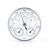 【Structure en métal】 Le thermomètre est constitué d'une structure de boîtier en métal, de haute résistance, d'une bonne résistance à la corrosion et est facile à lire la valeur de température et d'humidité. Le couvercle en verre pla