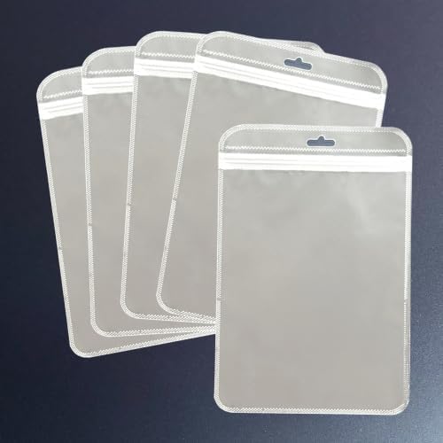 100 Pcs Clear Packaging Bags for Small Business,Resealable Plastic Zipper Smell Proof Storage Bags for Party Favor Food Storage,Jewelry,Cosmetic,Candy 6.3x9.4inch — 사진 3