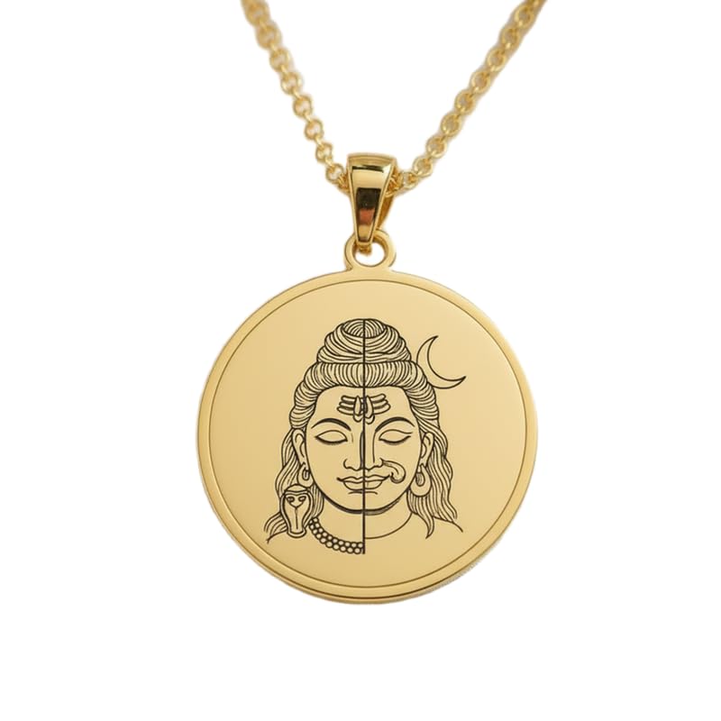 Collier Ardhanarishvara en argent plaqué or, le bijou spirituel pour sublimer votre style